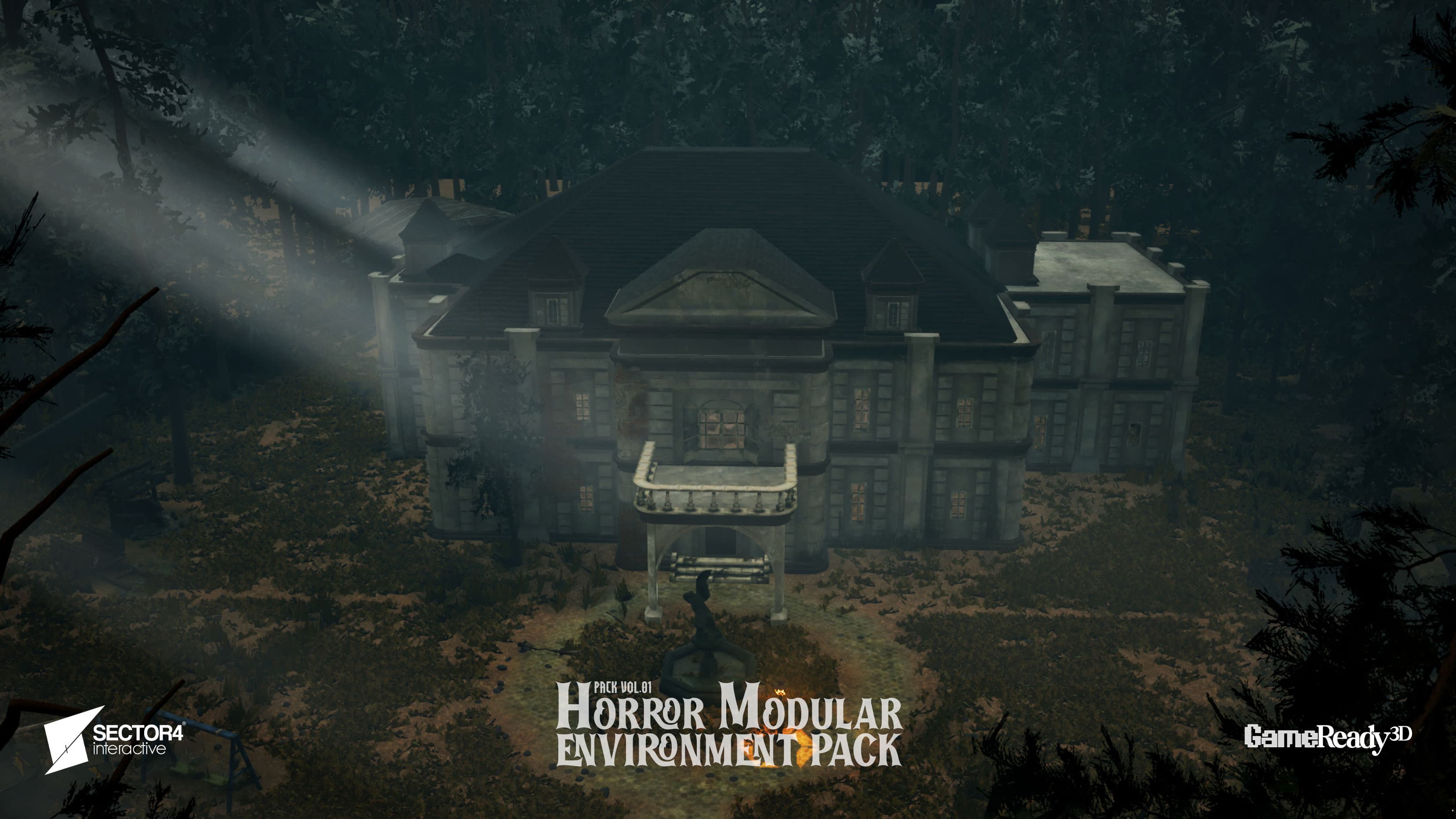 Horror Modular Environment Pack – Mansion, Barn & Creepy Props (With Demo Scene) - Gallery Image 5