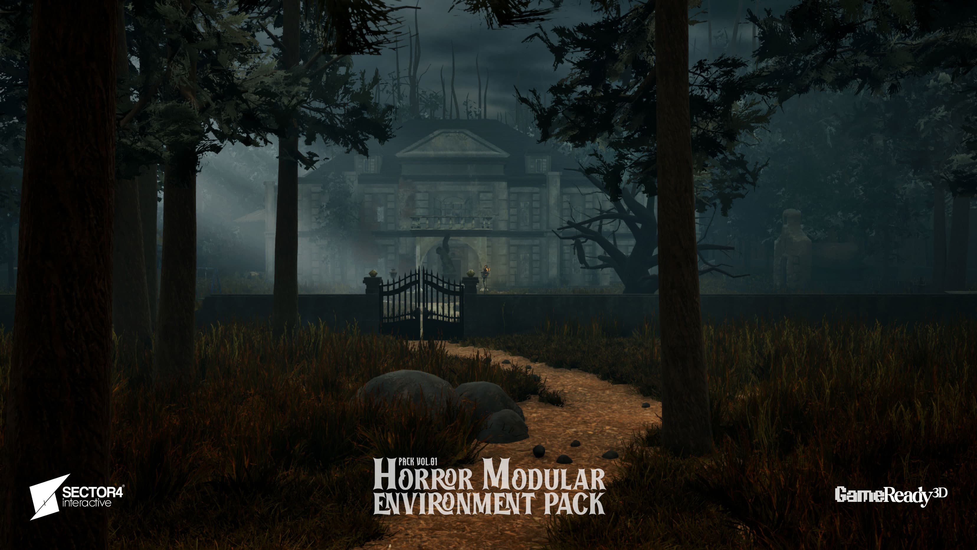 Horror Modular Environment Pack – Mansion, Barn & Creepy Props (With Demo Scene) - Gallery Image 8