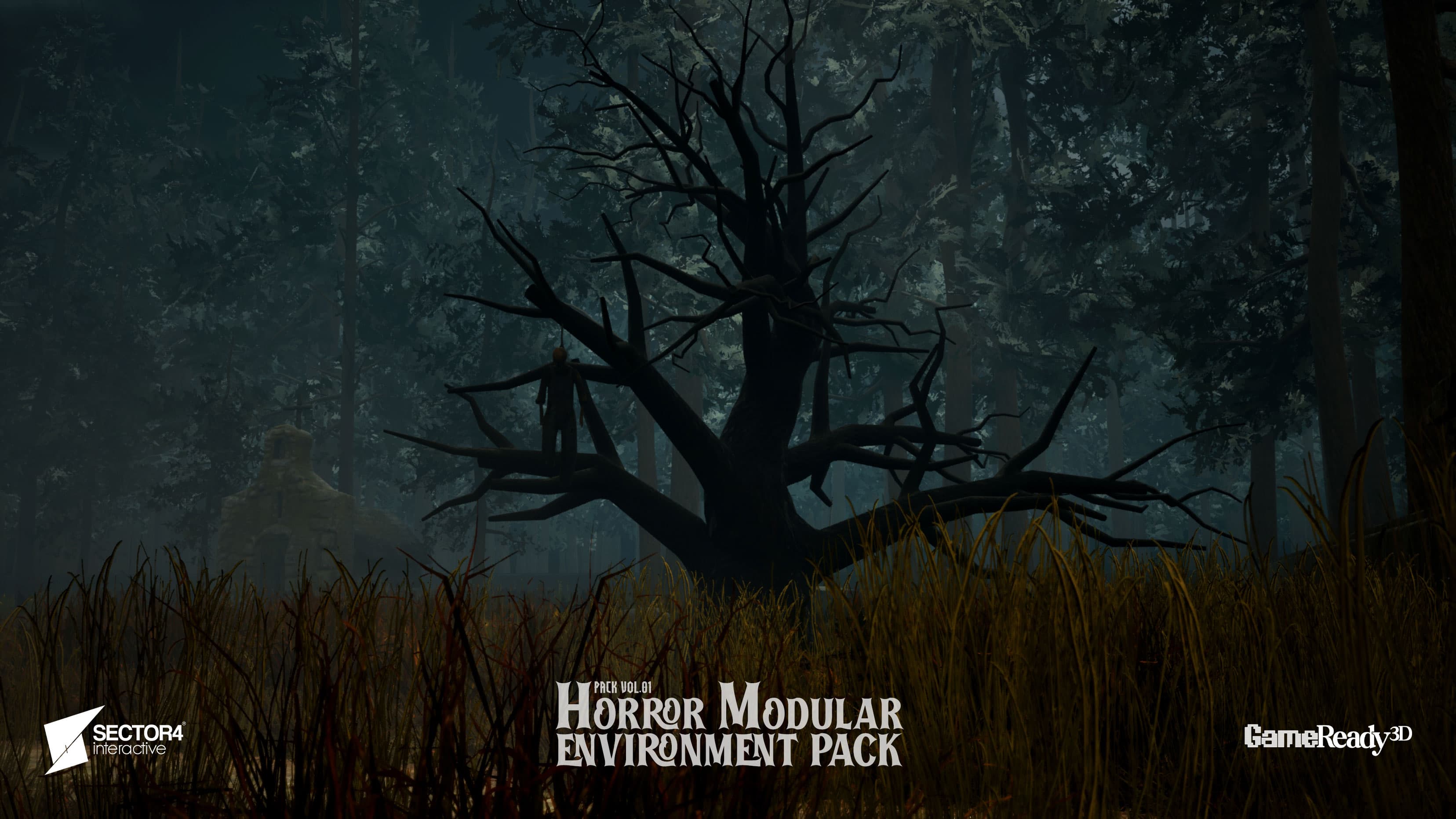 Horror Modular Environment Pack – Mansion, Barn & Creepy Props (With Demo Scene) - Gallery Image 9