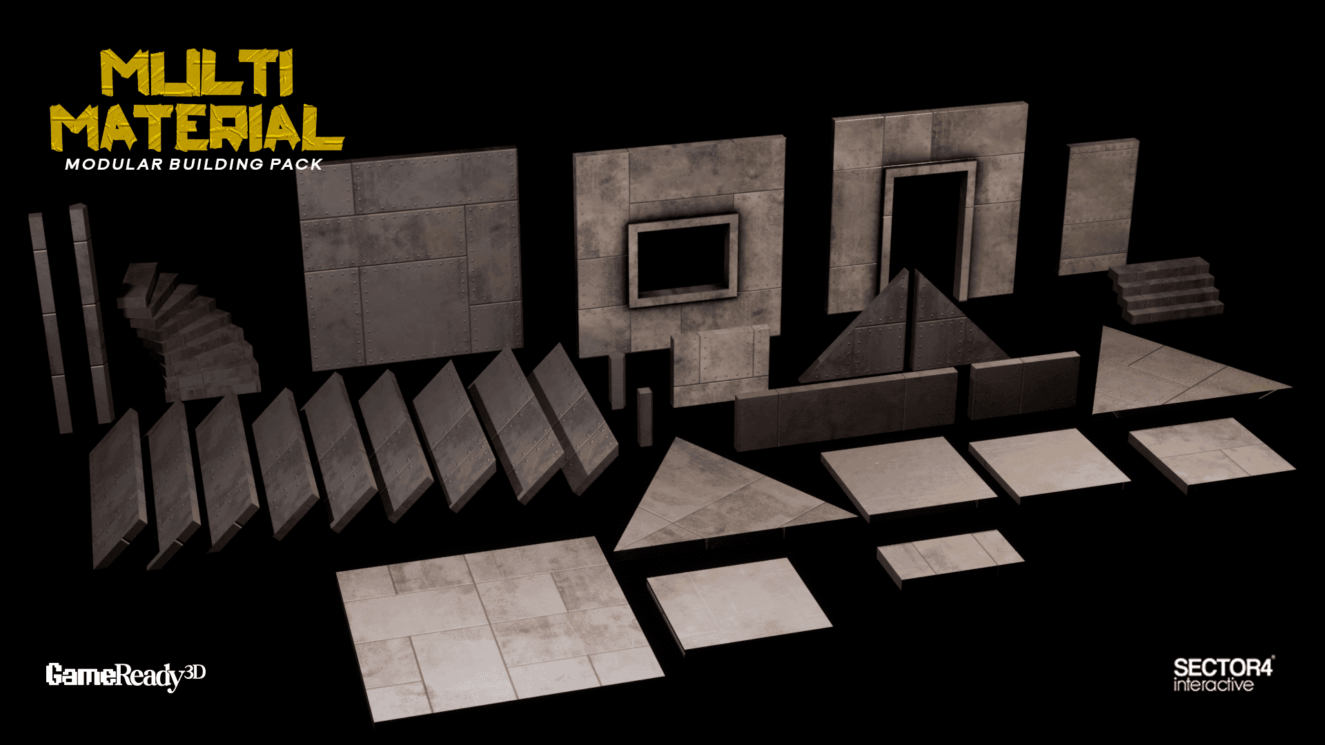 Multi Material Modular Building Pack – Hay, Wood, Stone & Metal Structures - Gallery Image 4