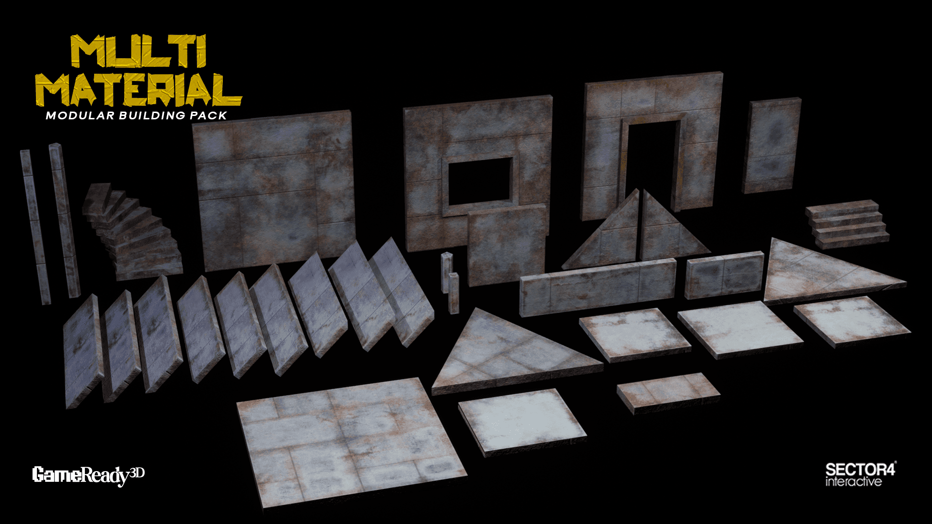 Multi Material Modular Building Pack – Hay, Wood, Stone & Metal Structures - Gallery Image 5