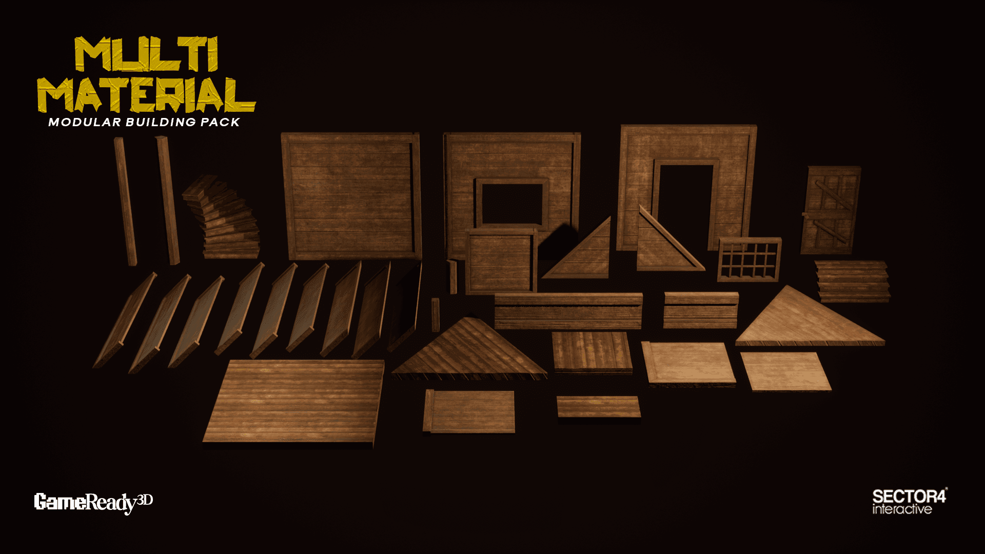 Multi Material Modular Building Pack – Hay, Wood, Stone & Metal Structures - Gallery Image 7