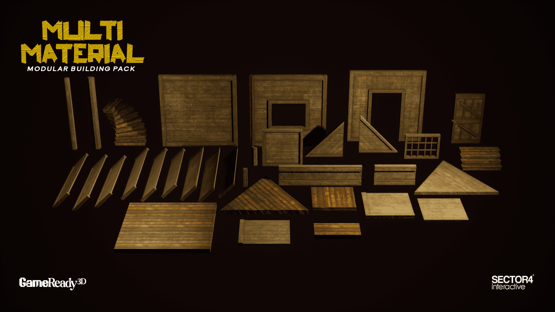 Multi Material Modular Building Pack – Hay, Wood, Stone & Metal Structures - Gallery Image 8