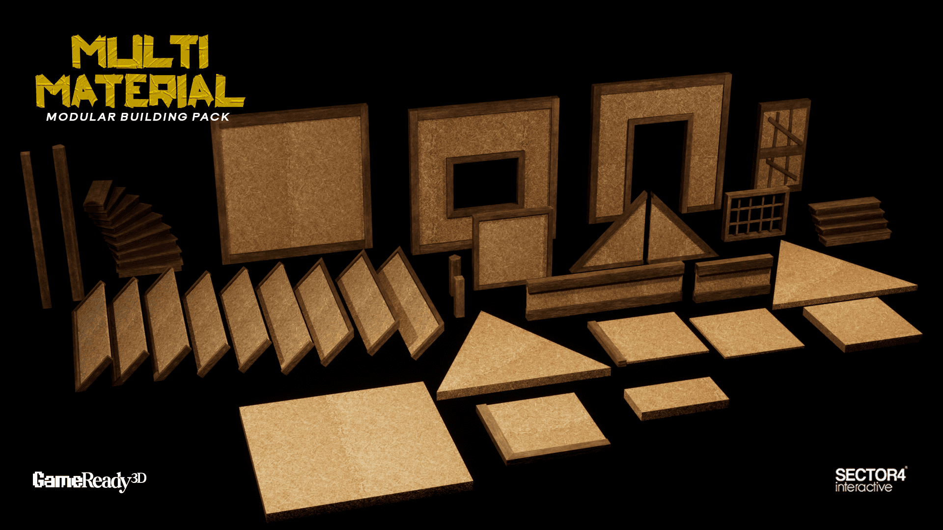 Multi Material Modular Building Pack – Hay, Wood, Stone & Metal Structures - Gallery Image 9