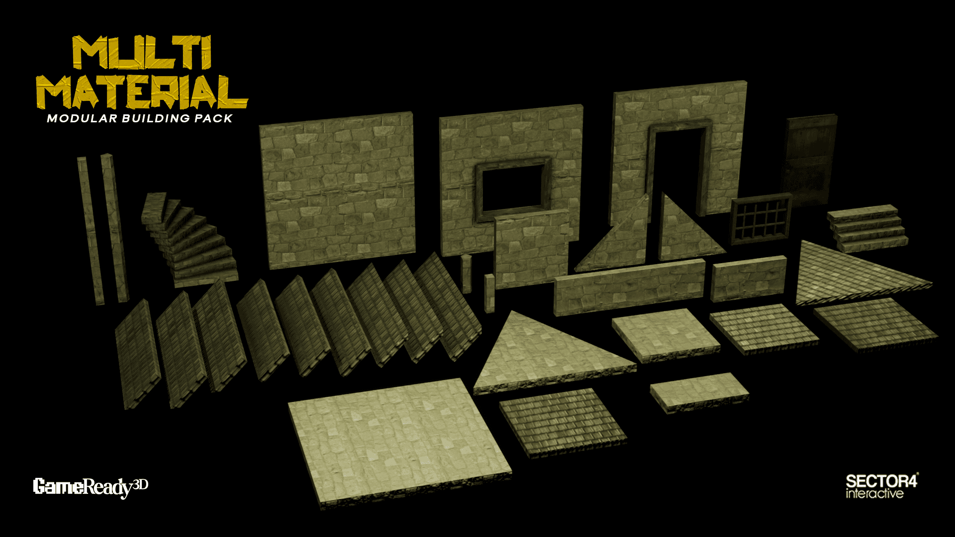Multi Material Modular Building Pack – Hay, Wood, Stone & Metal Structures - Gallery Image 10