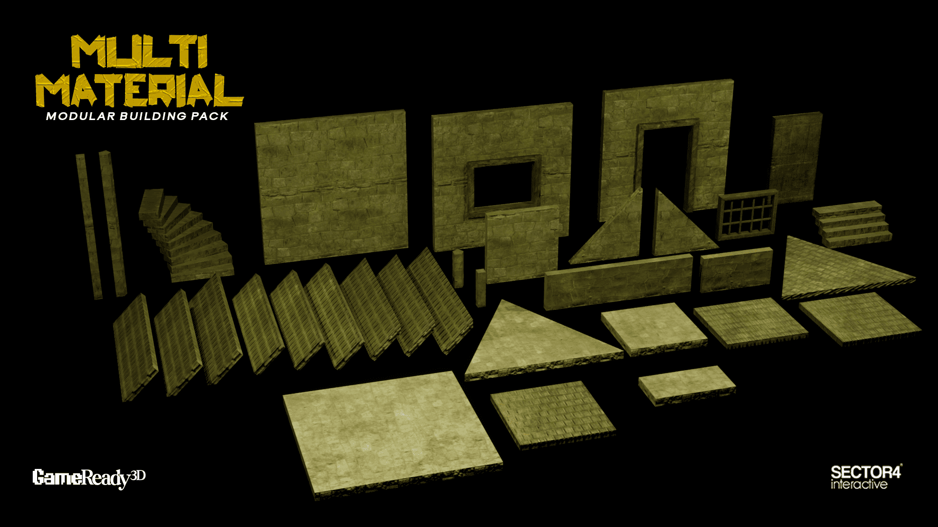 Multi Material Modular Building Pack – Hay, Wood, Stone & Metal Structures - Gallery Image 11