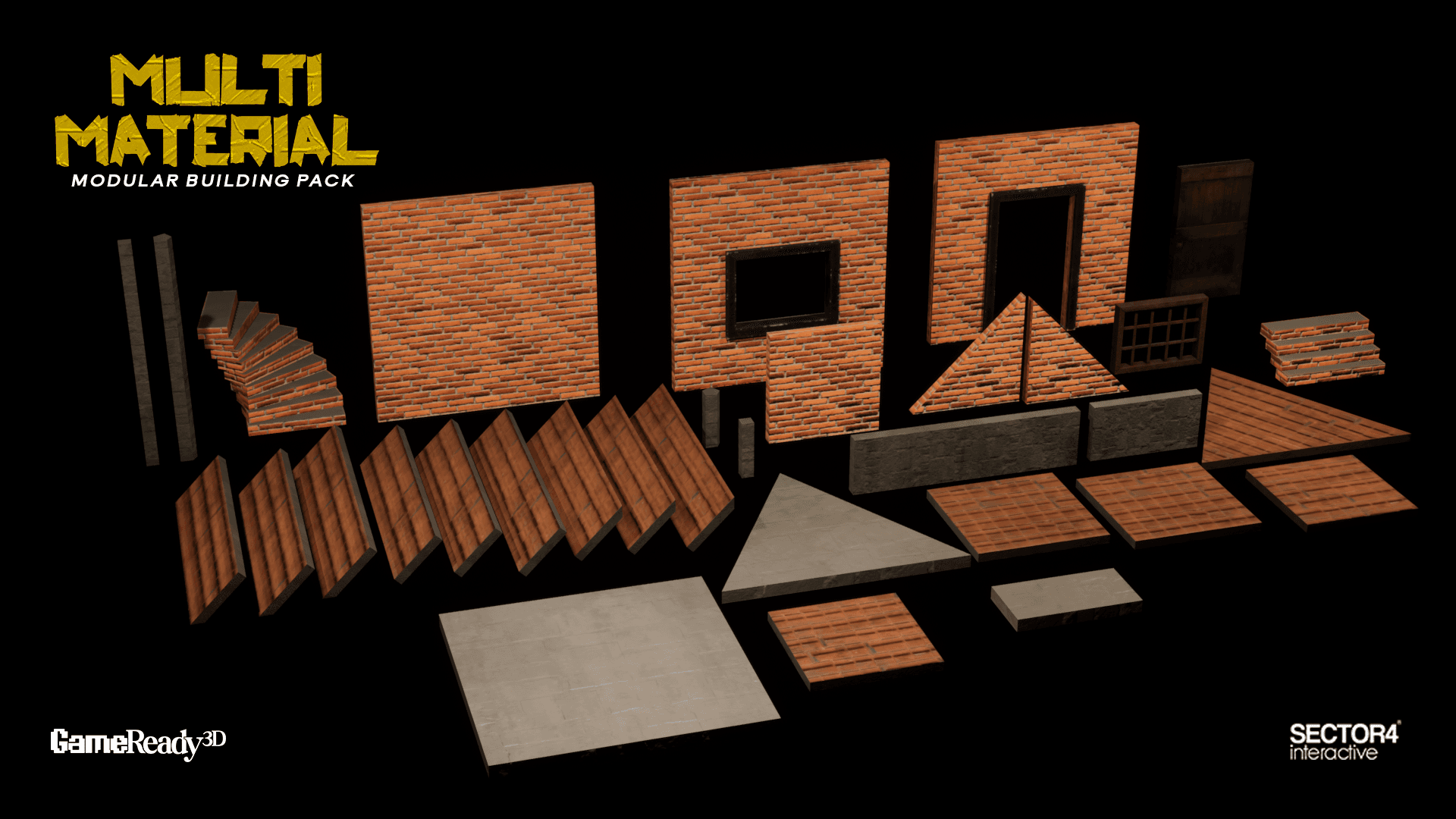 Multi Material Modular Building Pack – Hay, Wood, Stone & Metal Structures - Gallery Image 12