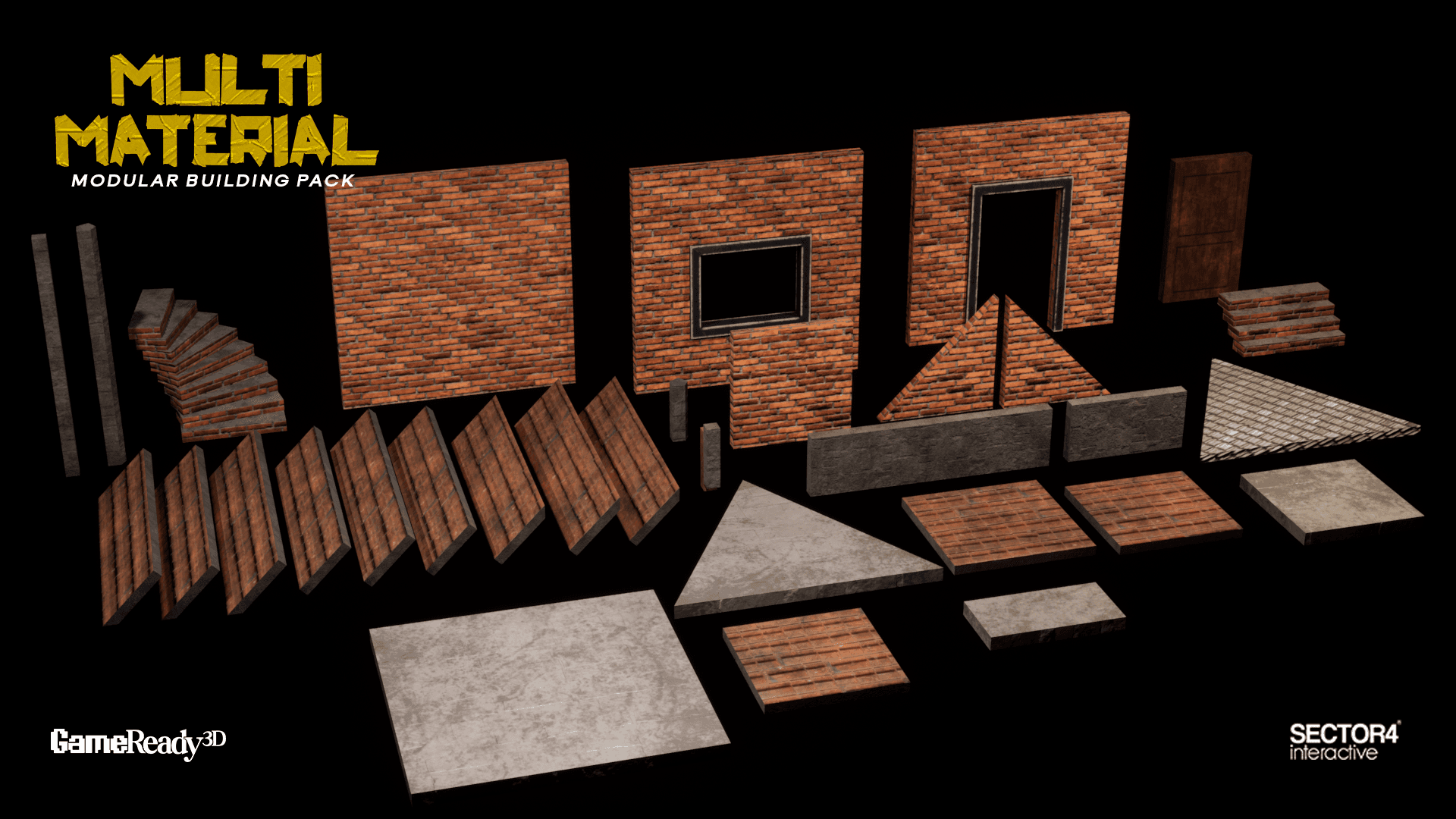 Multi Material Modular Building Pack – Hay, Wood, Stone & Metal Structures - Gallery Image 13