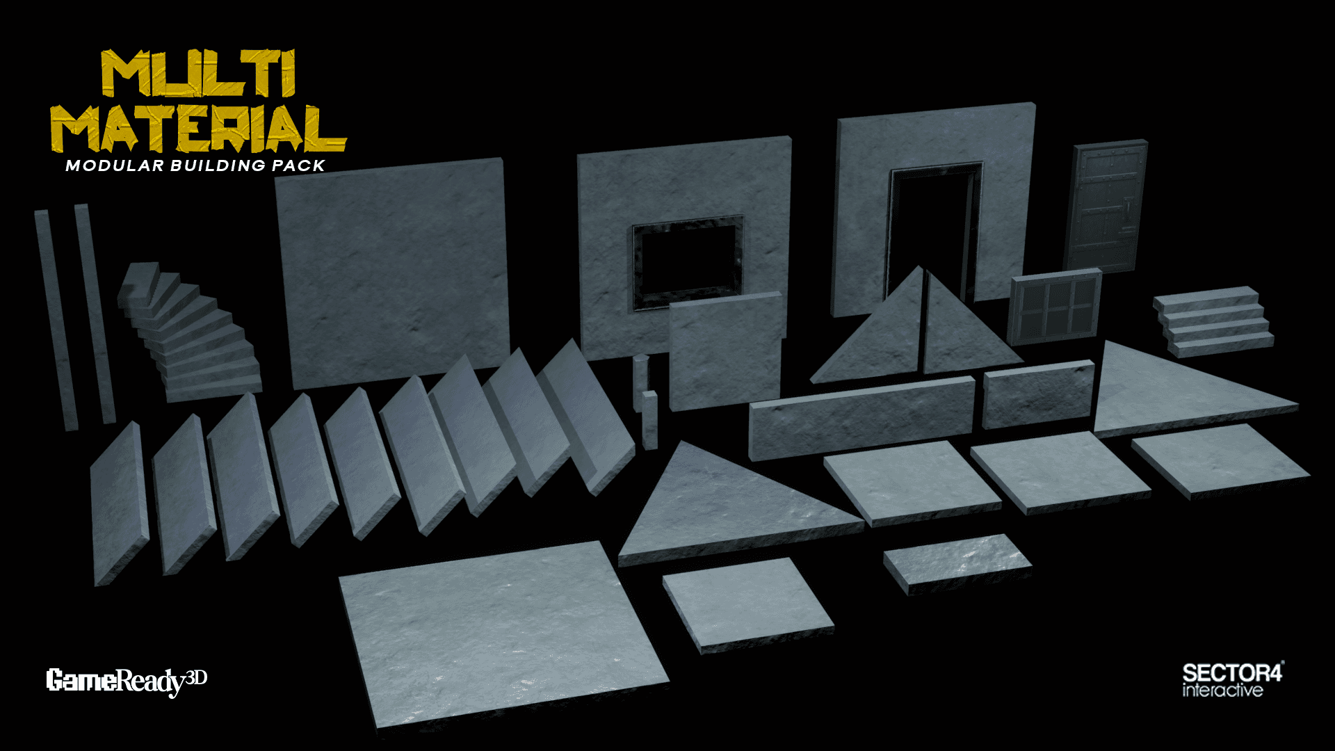 Multi Material Modular Building Pack – Hay, Wood, Stone & Metal Structures - Gallery Image 14