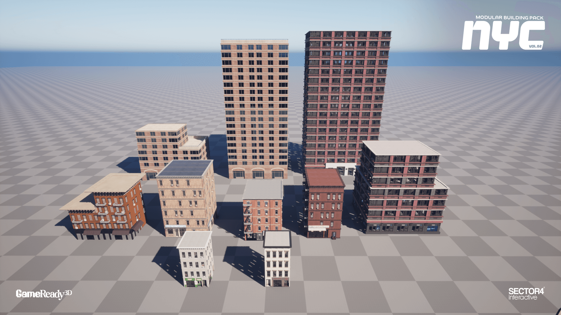 Urban City Modular Environment Pack Vol 2 – NYC Buildings, Streets & Urban Props - Gallery Image 2