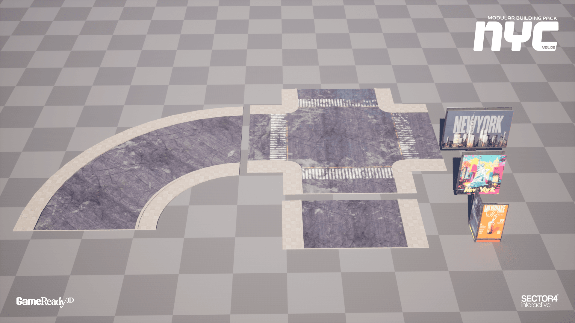 Urban City Modular Environment Pack Vol 2 – NYC Buildings, Streets & Urban Props - Gallery Image 3