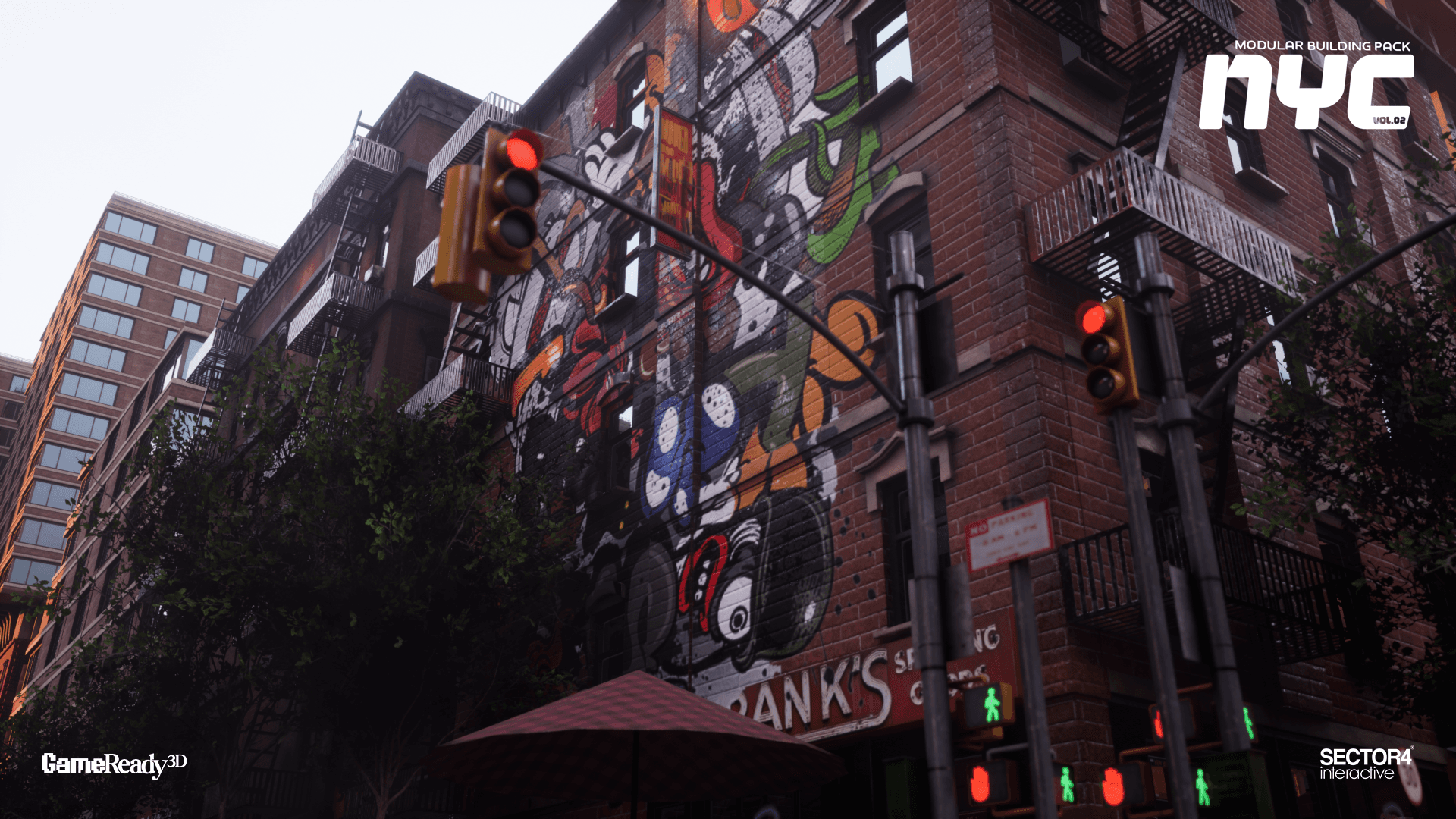 Urban City Modular Environment Pack Vol 2 – NYC Buildings, Streets & Urban Props - Gallery Image 6