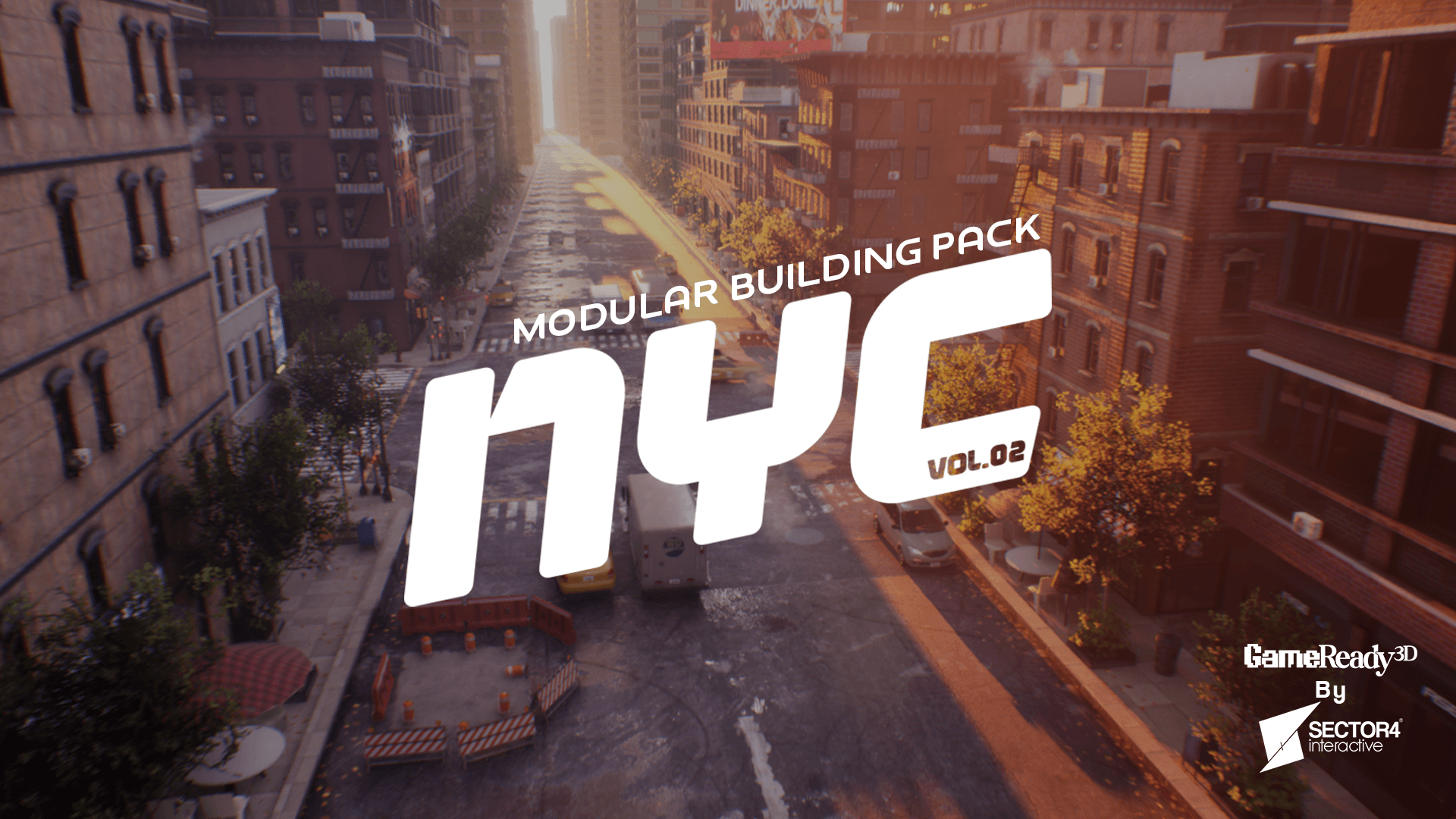 Urban City Modular Environment Pack Vol 2 – NYC Buildings, Streets & Urban Props - Main Preview